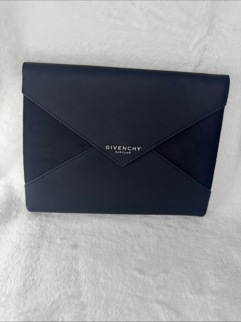 Givenchy Black Envelope Clutch with Silver Logo  ‼️No Box‼️